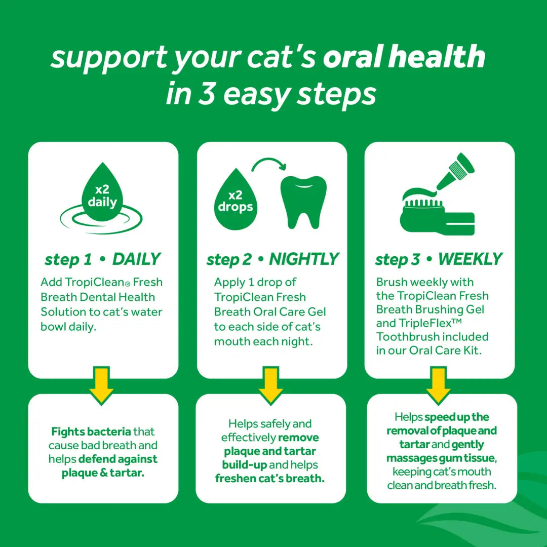 Tropiclean - Fresh Breath Dental Health Solution For Cats