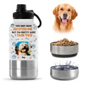 We Own You Photo - Personalized 3D Inflated Effect 30oz Water Bottle With Pet Bowl
