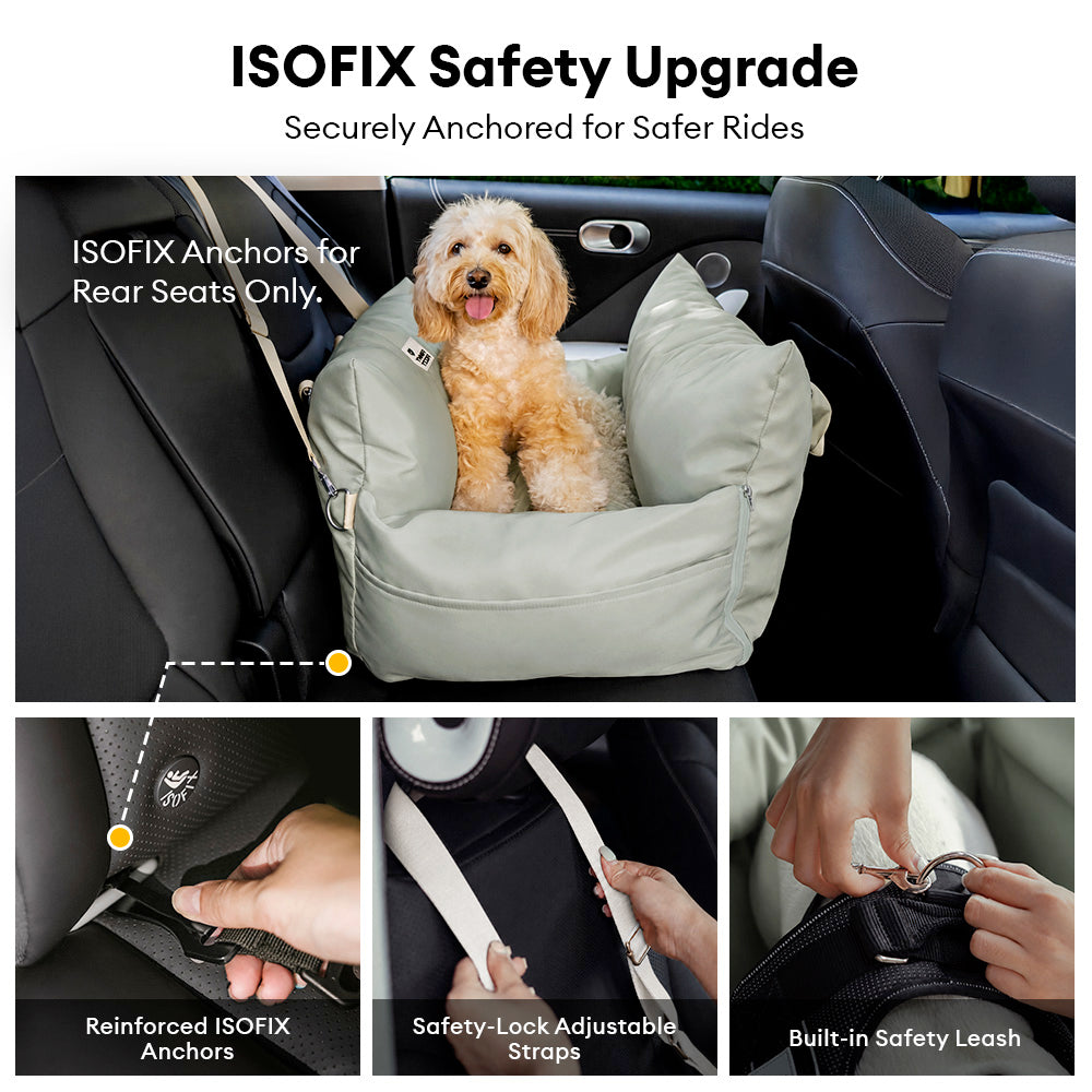 Waterproof ISOFIX Dog Car Seat Bed with LATCH System - First Class