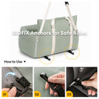 Waterproof ISOFIX Dog Car Seat Bed with LATCH System - First Class