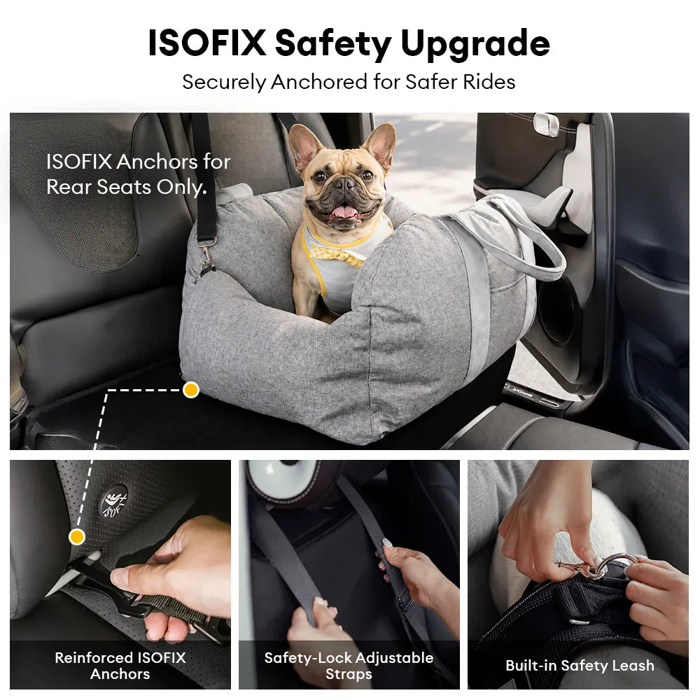 ISOFIX Dog Car Seat Bed with LATCH System - First Class