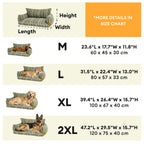 SnugNest Textured Stripe Dog Sofa Bed