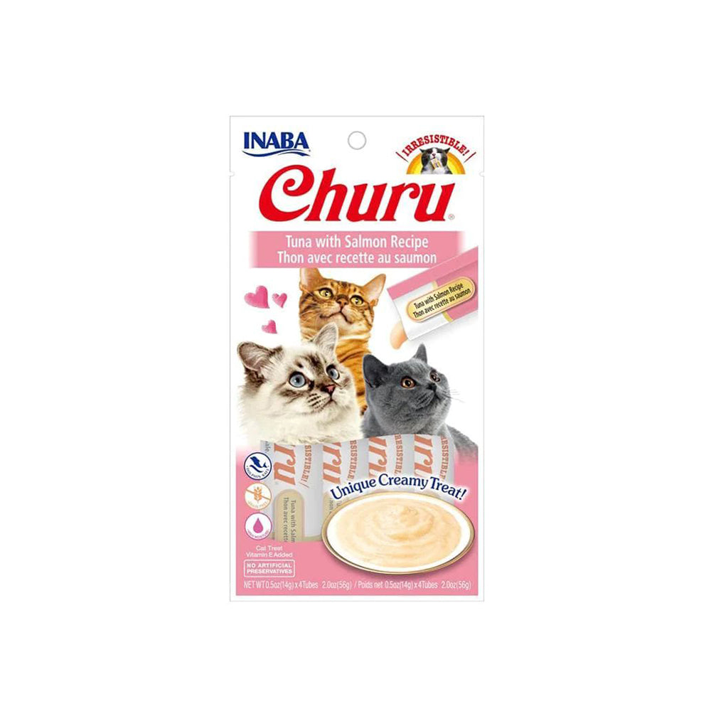 INABA Churu Tuna with Salmon Recipe Wet Cat Treats