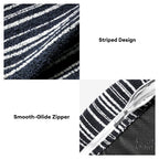 SnugNest Textured Stripe Dog Sofa Bed