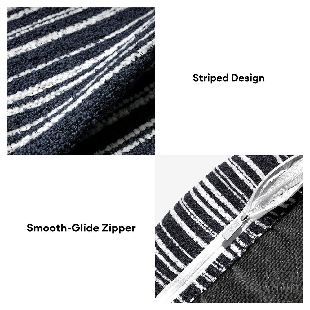 SnugNest Textured Stripe Dog Sofa Bed