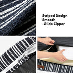SnugNest Textured Stripe Orthopedic Dog Bed