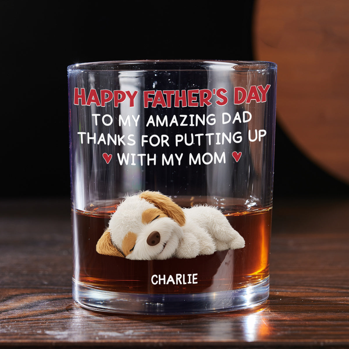 Putting Up With - Personalized Whiskey Glass
