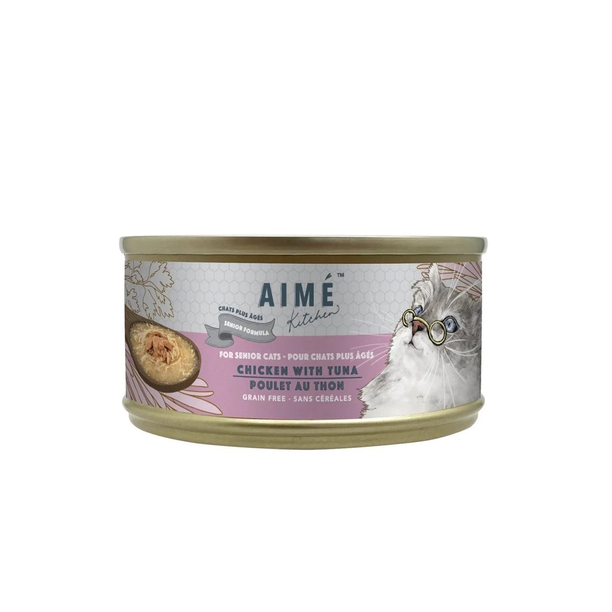Aime Kitchen Silver Complete (Special Needs) Cans For Cats - Chicken with Tuna (For Senior Cats) 75g