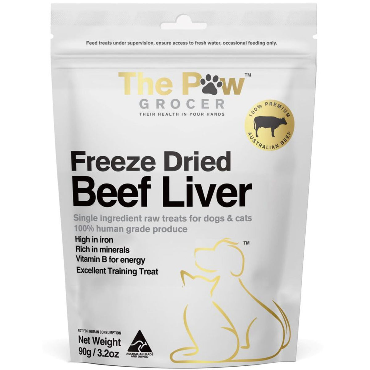 The Paw Grocer Freeze Dried Pet Treats Black Label Beef Liver