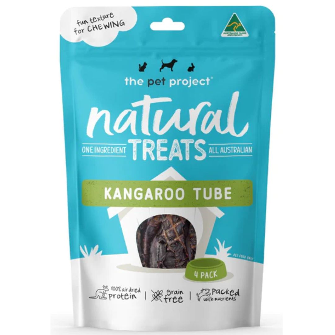 The Pet Project Natural Dog Treats Kangaroo Trachea Tube