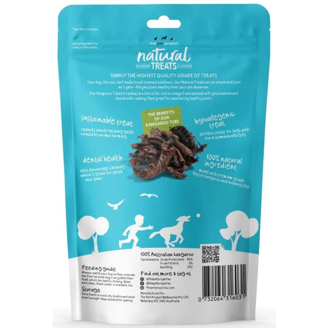 The Pet Project Natural Dog Treats Kangaroo Trachea Tube