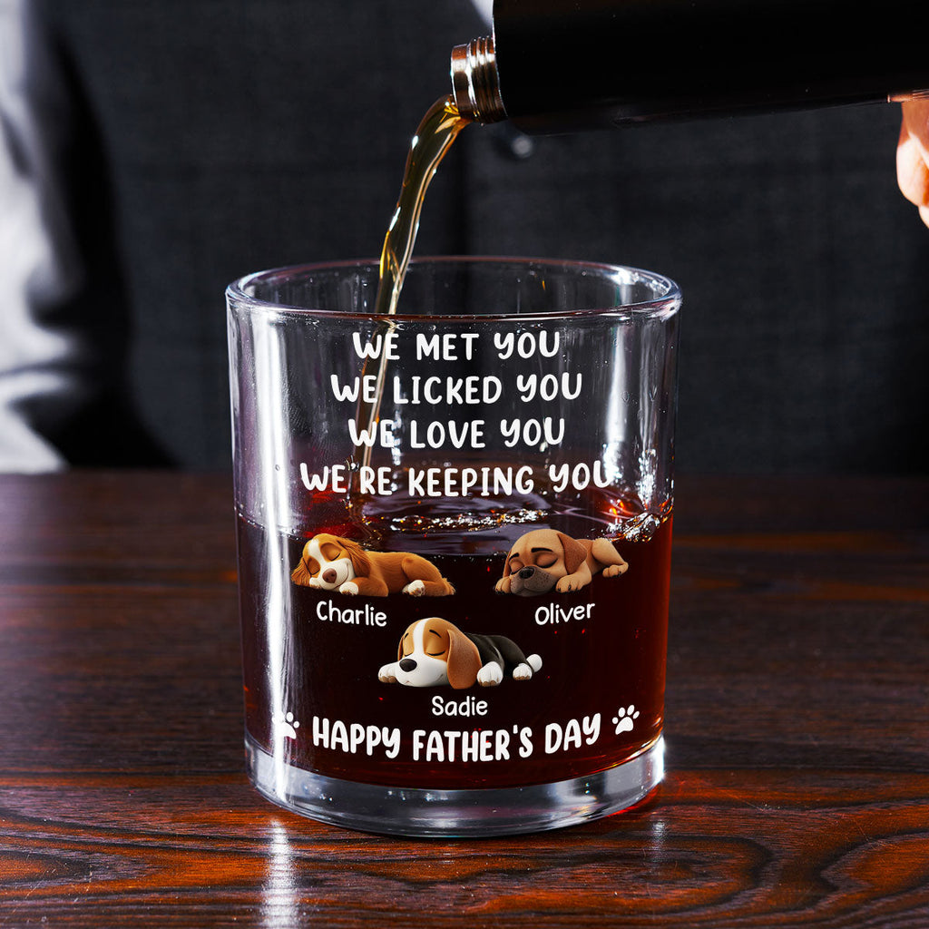 We Licked And Love You - Personalized Whiskey Glass