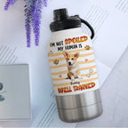 Well Trained Photo - Personalized 30oz Water Bottle With Pet Bowl
