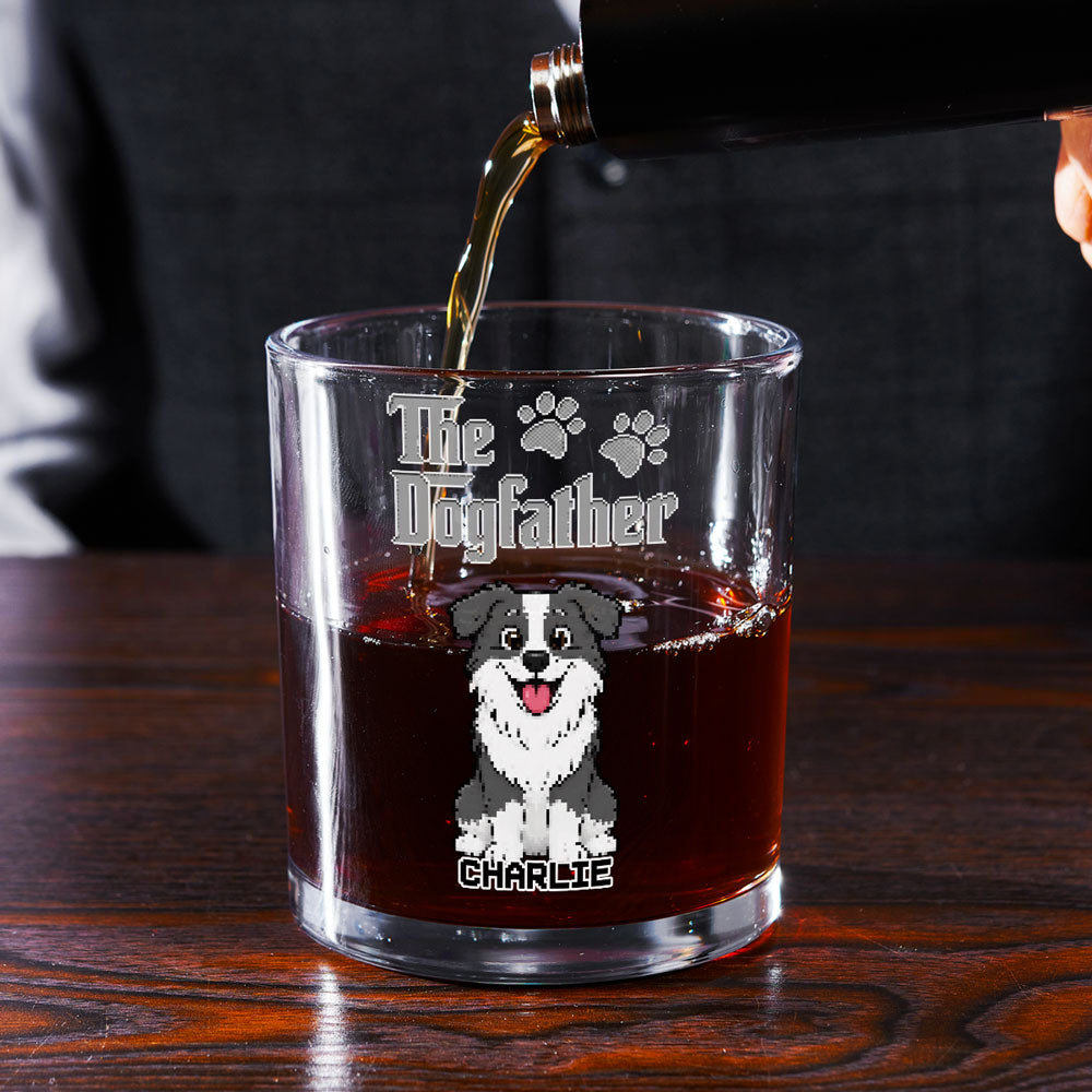 Dog Dad Boss - Personalized Whiskey Glass