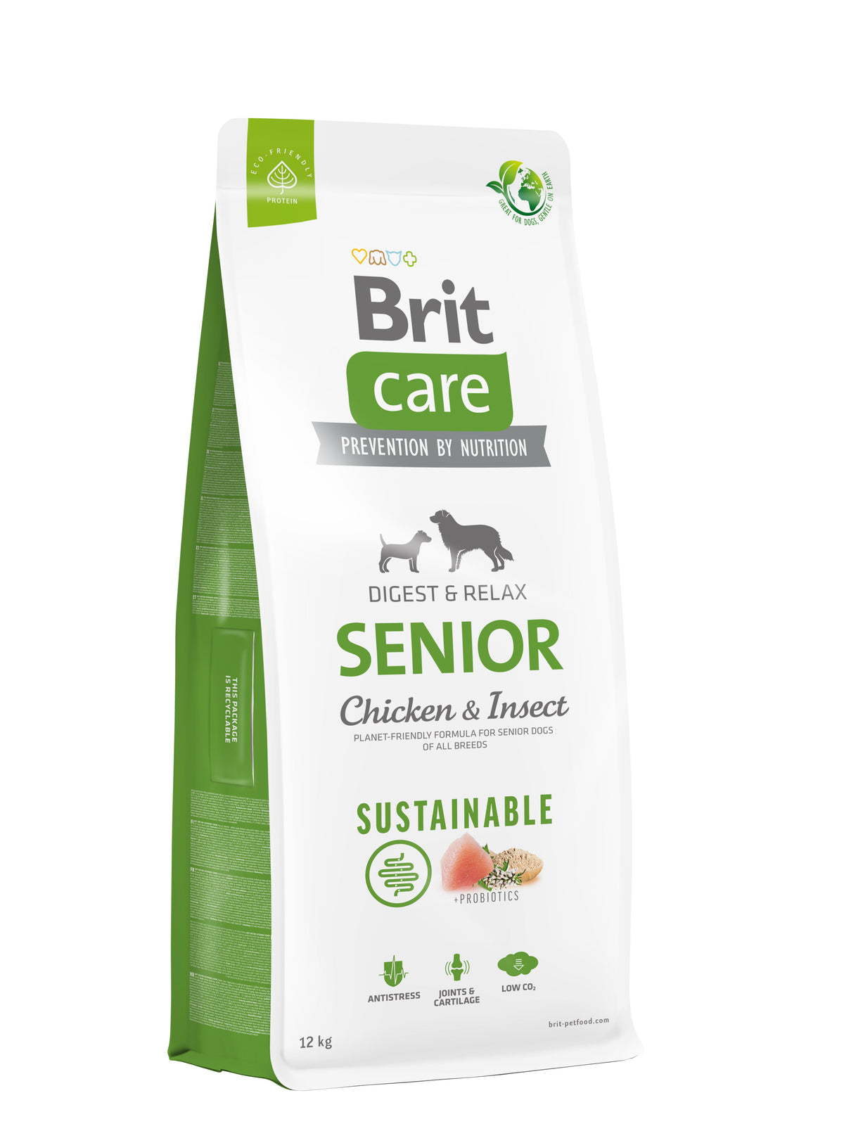 BRIT CARE Digestion & Relax Sustainable SENIOR, piletina s insektima