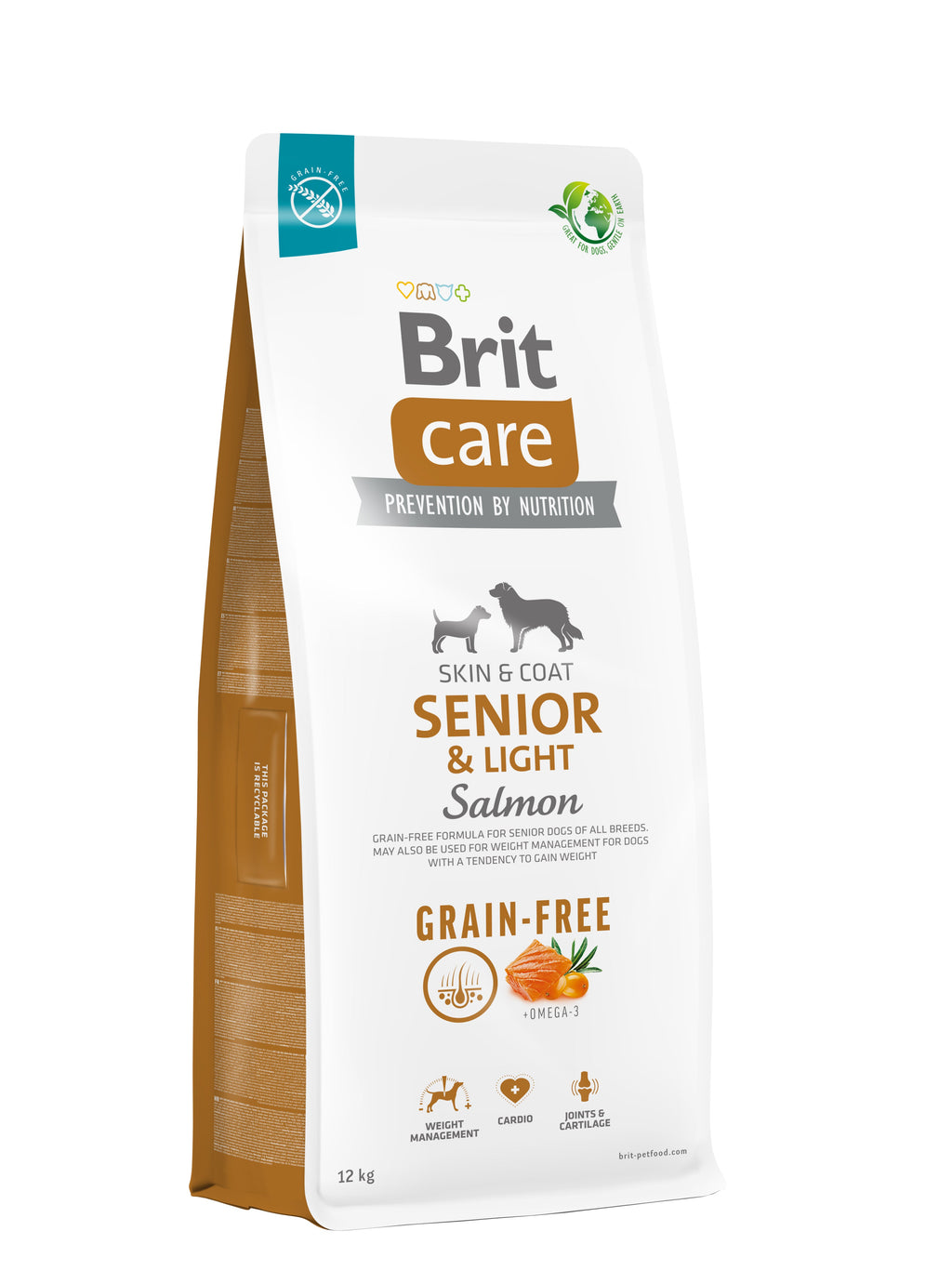 BRIT CARE Grain-free Skin&Coat SENIOR & Light, losos i krumpir, bez žitarica