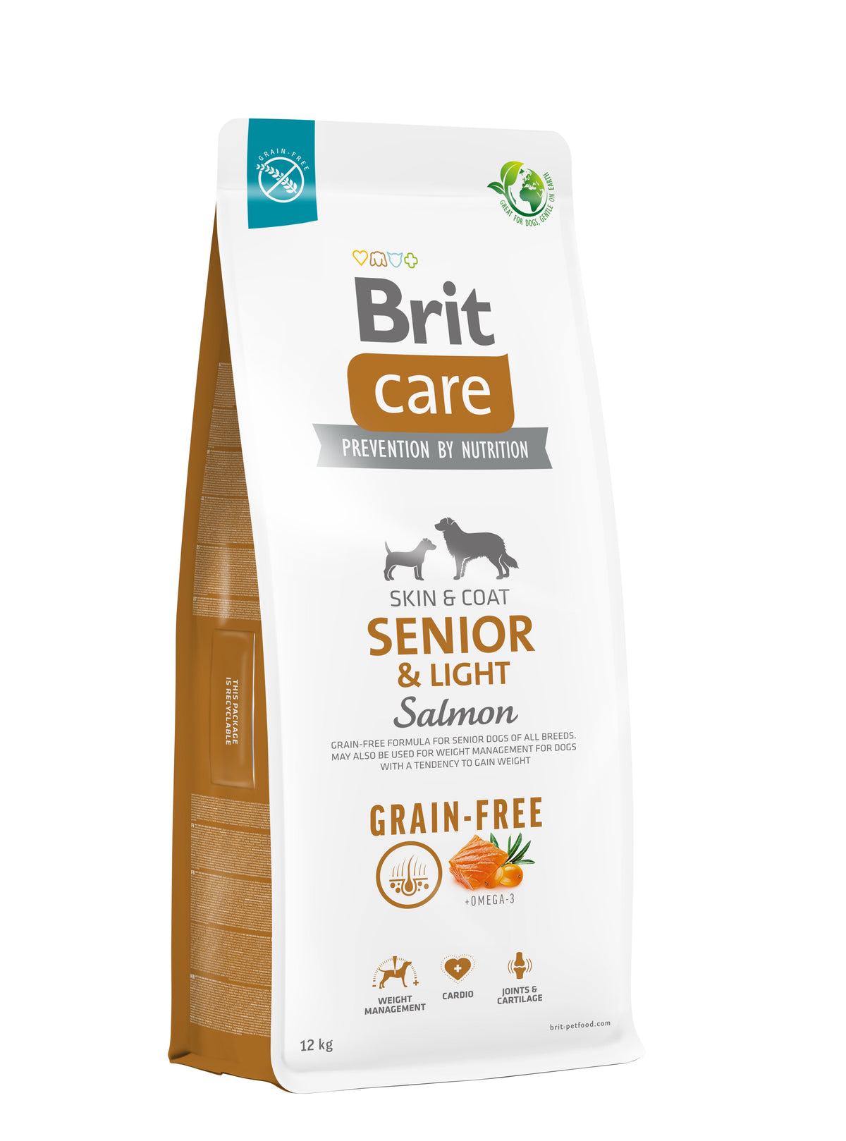 BRIT CARE Grain-free Skin&Coat SENIOR & Light, losos i krumpir, bez žitarica