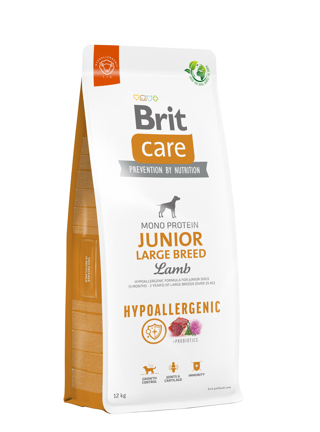 BRIT CARE Hypoallergenic Monoprotein Large Breed JUNIOR, janjetina i riža