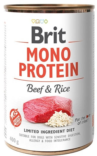 BRIT Mono Protein, govedina s rižom, bez glutena, 400g