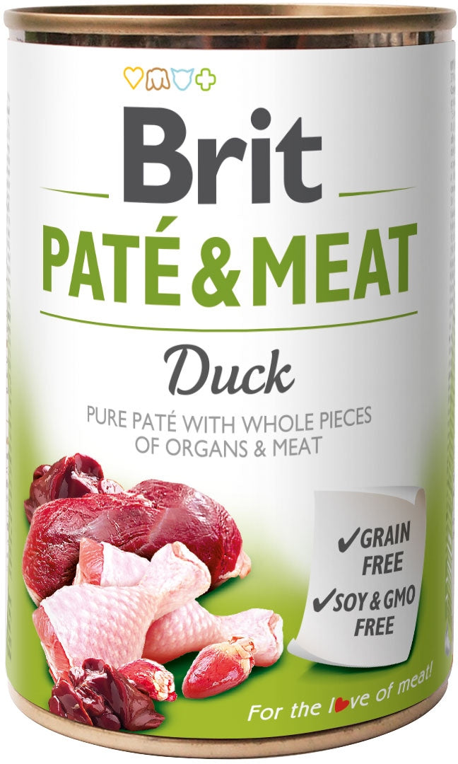 BRIT Pat & Meat, pačetina, pašeta i komadići mesa, bez žitarica, 400g