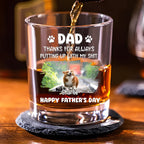 You Are The Best Putting Up Person Photo - Personalized Whiskey Glass