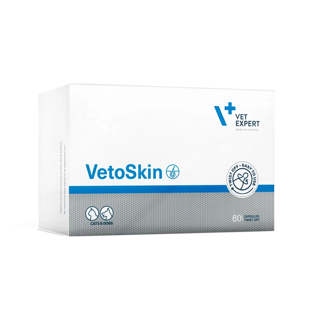 Vet Expert - VetoSkin (Skin & Coat Supplement for Dogs & Cats) 60 blistered twist-off capsules