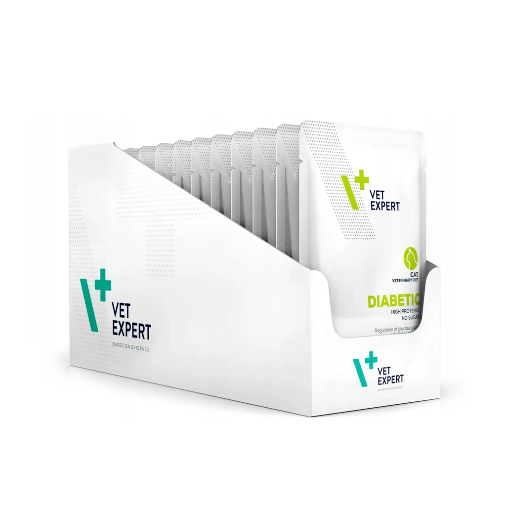 EXP: 30 SEP 2026 Vet Expert V+ Diabetic Cat Pouch 100g