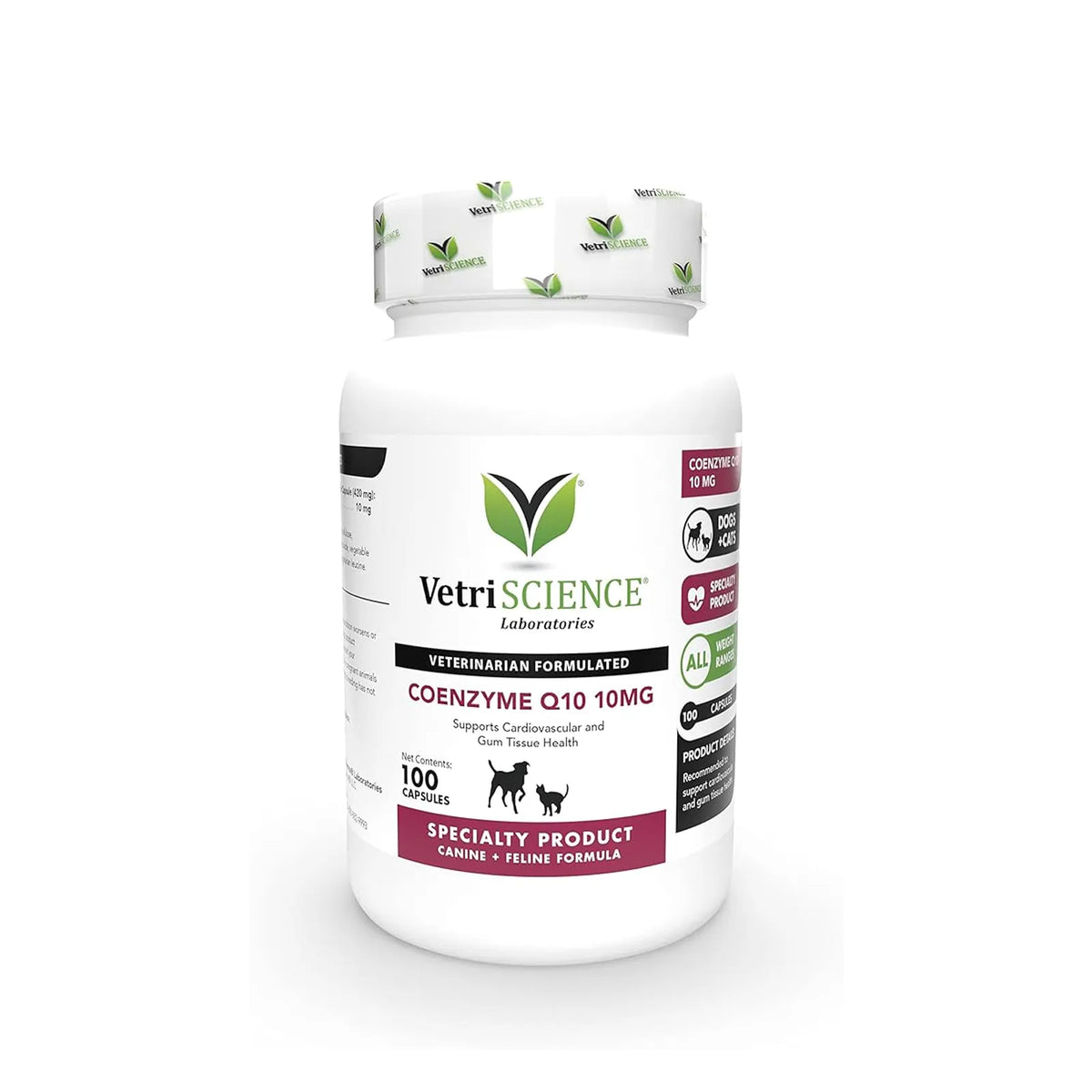 VetriScience - CoQ10 Healthy Heart (Coenzyme Q10) for Dogs & Cats (100 Capsules)