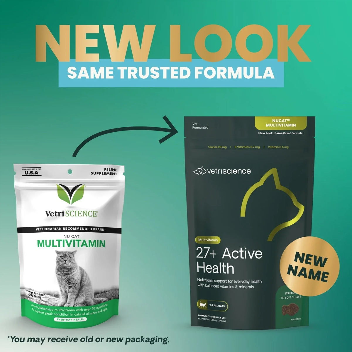 VetriScience - 27+ Active Health (NuCat Multivitamin) for Cats (30 Chews)