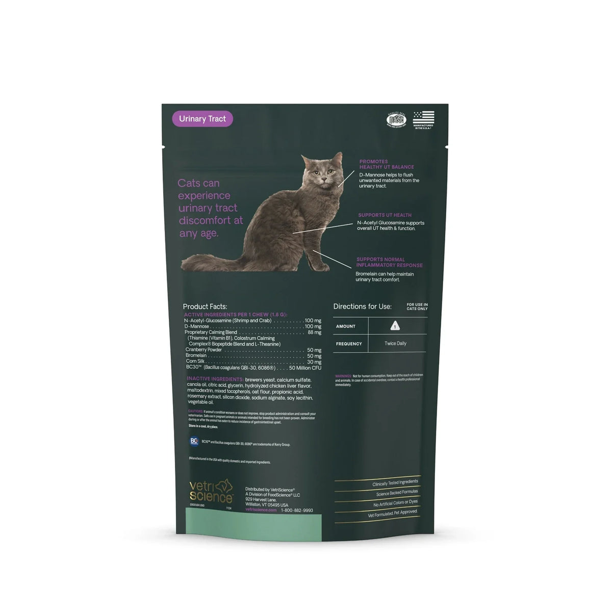 VetriScience - Veterinary Strength UT Health (UT Strength Feline Pro) for Cats (90 Chews)