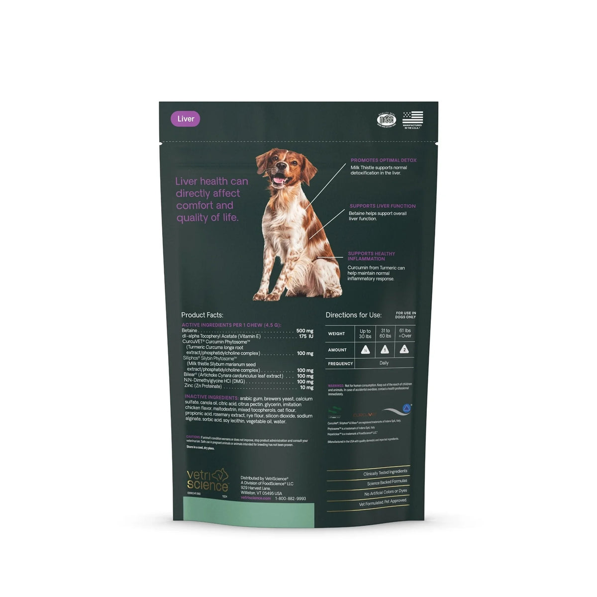 VetriScience - Veterinary Strength Liver Health (Hepaticlear Pro) for Dogs (60 Chews)
