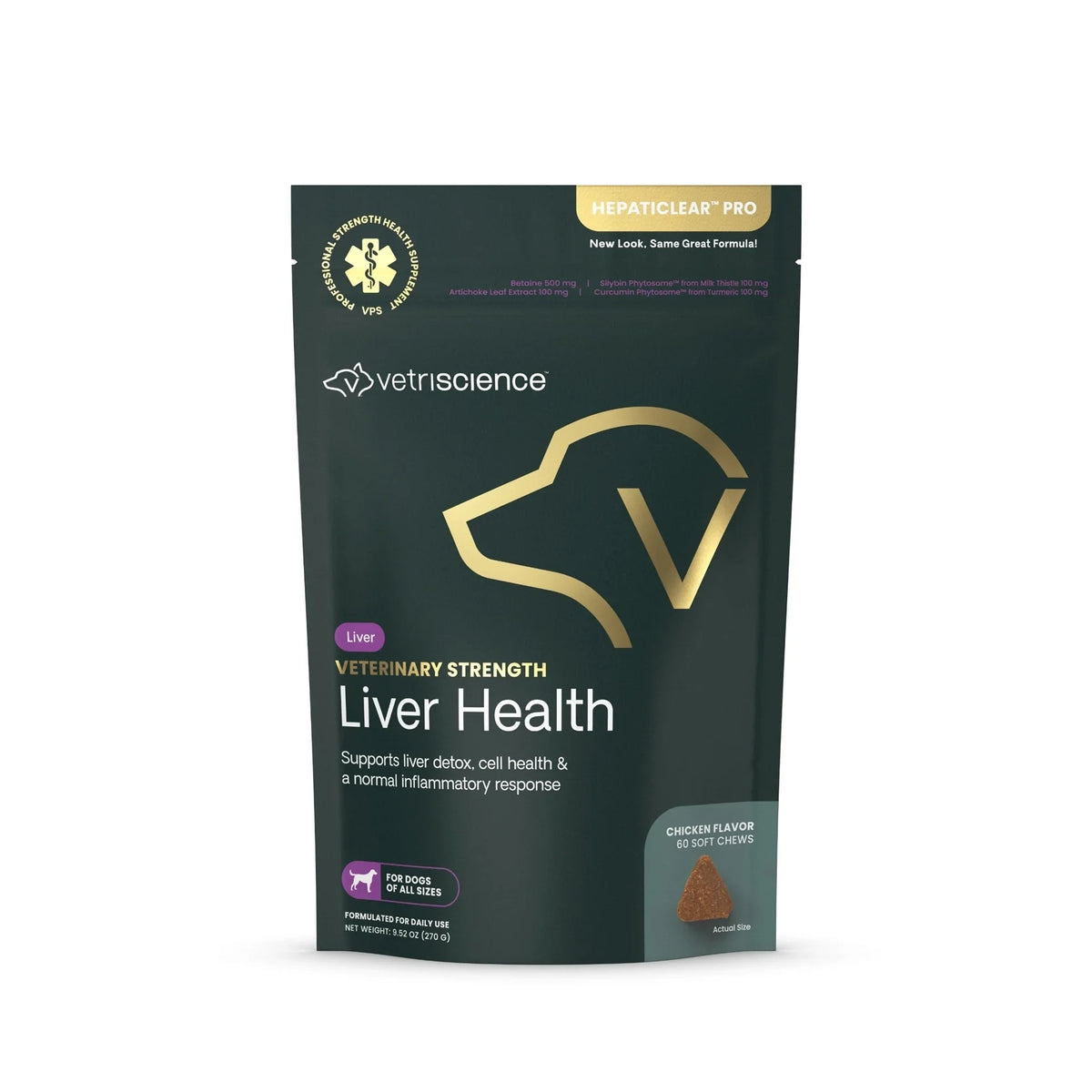 VetriScience - Veterinary Strength Liver Health (Hepaticlear Pro) for Dogs (60 Chews)