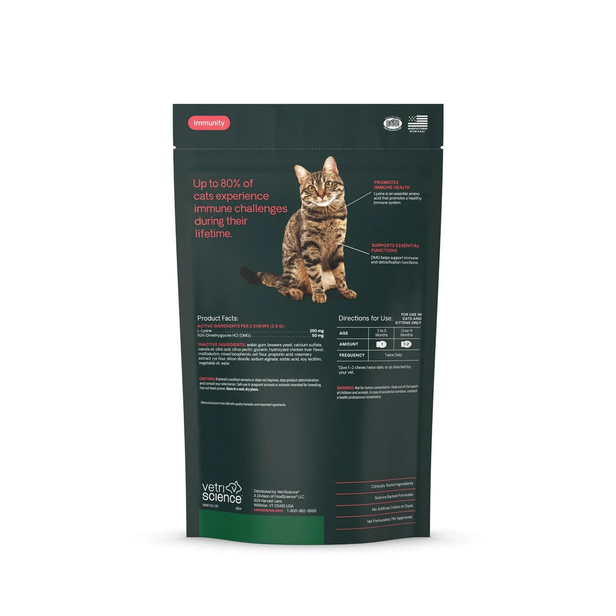 VetriScience - Lysine Immunity Health (Vetri Lysine Plus) for Cats (120 Chews)