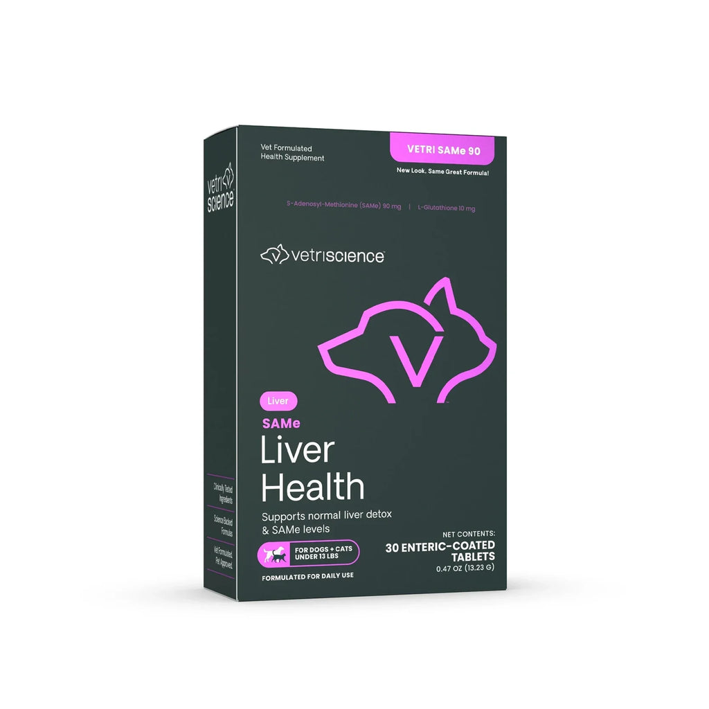 VetriScience - SAMe Liver Health (Vetri SAMe 90) for Dogs & Cats (30 Enteric-Coated Tablets)