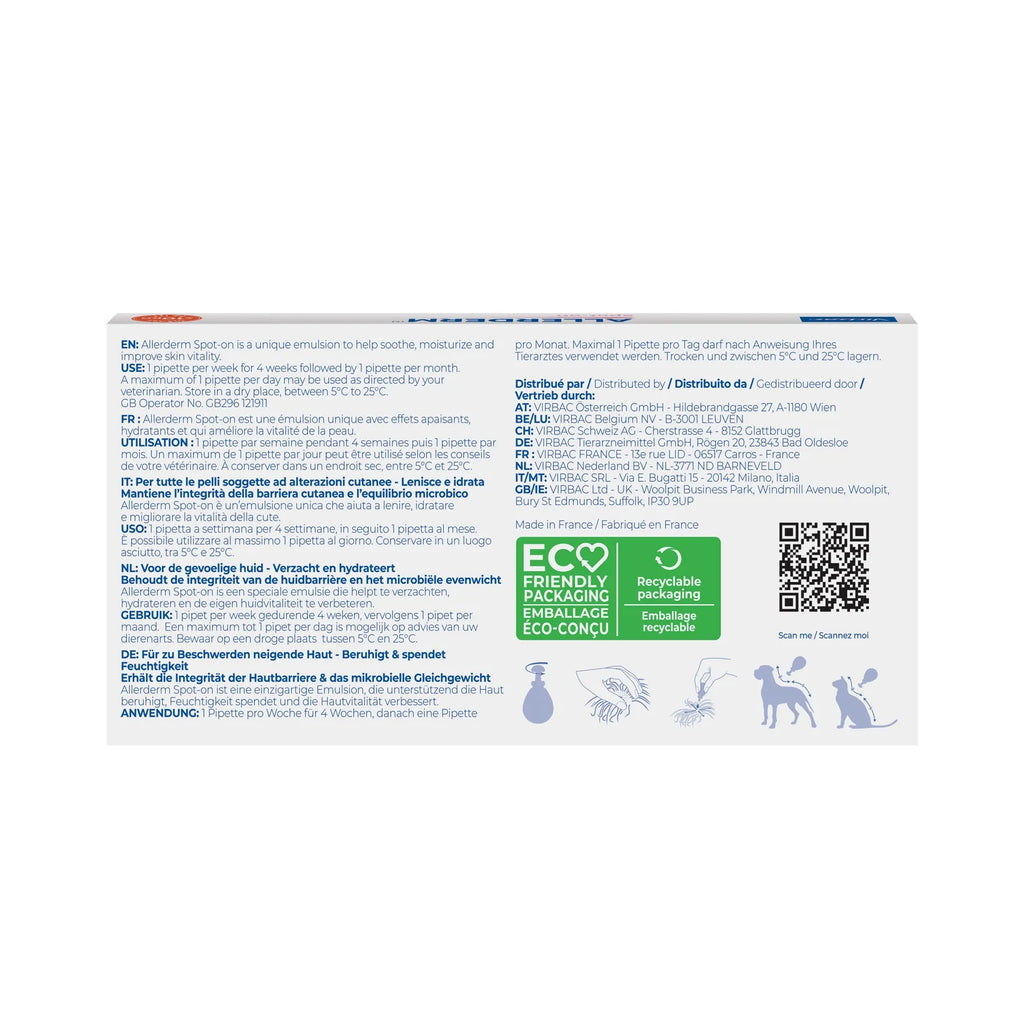 Virbac - Allerderm Spot On SIS For Dogs & Cats >10kg (6x4ml)