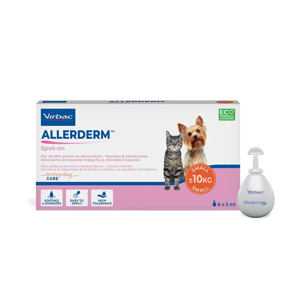 Virbac - Allerderm Spot On SIS For Small dogs & Cats <10kg (6x2ml)