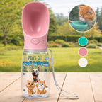 Paws Off My Water Ver Pet - Personalized Pet Water Bottle With Drinking Feeder