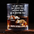 We Licked And Love You Ver Pet - Personalized Whiskey Glass