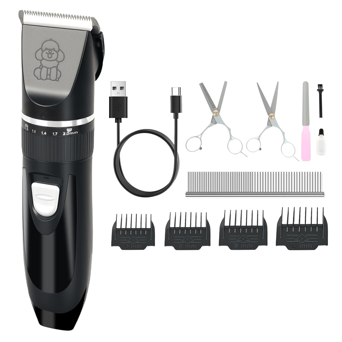 Pet Clipper Cat Dog Grooming Trimmer Shaver Cordless Rechargeable Kit