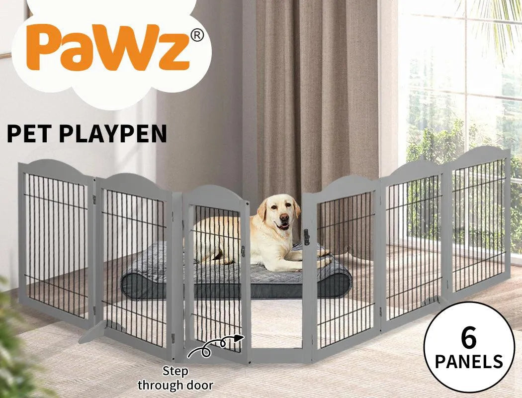 6 Panels Pet Playpen Pet Gate
