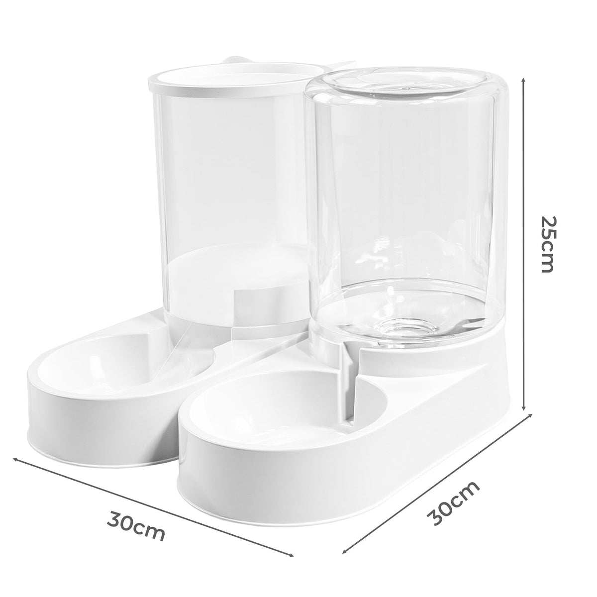 Automatic Pet Feeder Water Dispenser Set 3.2L Cat Dog Gravity Food Bowl