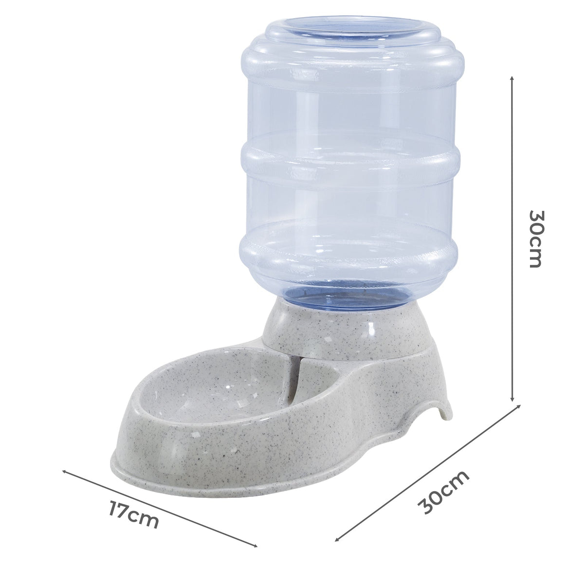 Automatic Water Dispenser Pet Feeder 3.5L Cat Dog Gravity Food Waterer Grey