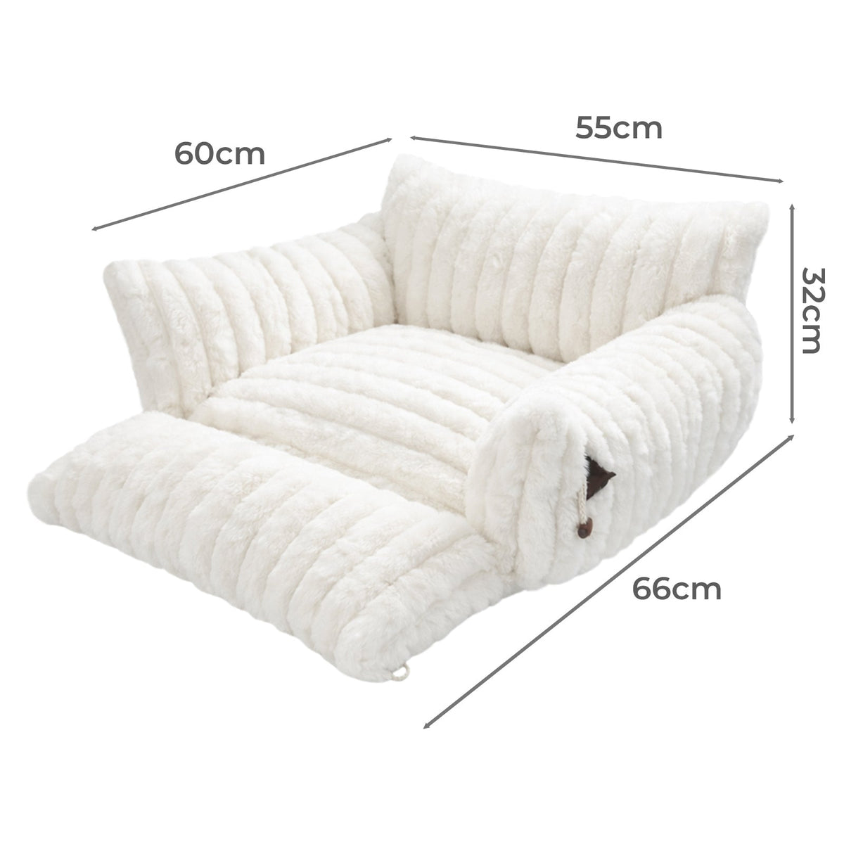 Cat Bed Extended Soft Plush Lounge Sofa Couch Pet Small Dog Removable Cover