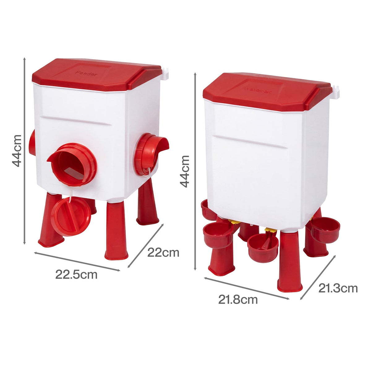 Auto Chicken Feeder and Waterer Set 12kg 11L Gravity Food Water Dispenser