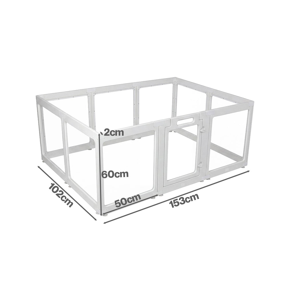 Dog Playpen 60cm Height Acrylic Clear Foldable DIY Dog Pen Indoor Use