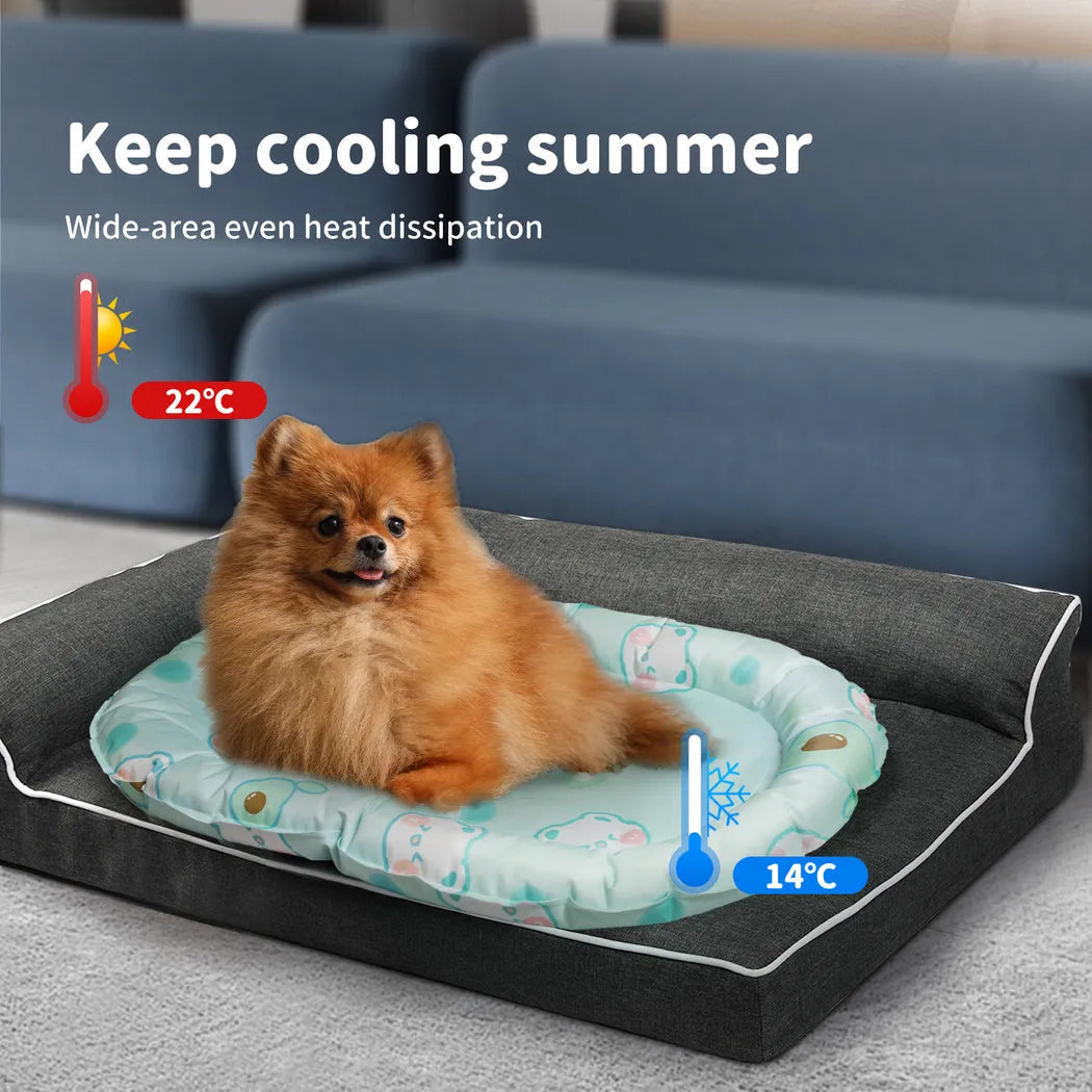Pet Cooling Mat Dog Cat Gel Non-Toxic Bed Pillow Self-cool Summer Ice Pad