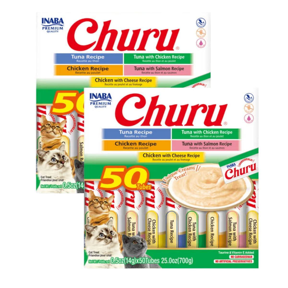 Inaba Cat Churu Puree Tuna Chicken Varietie 50pk