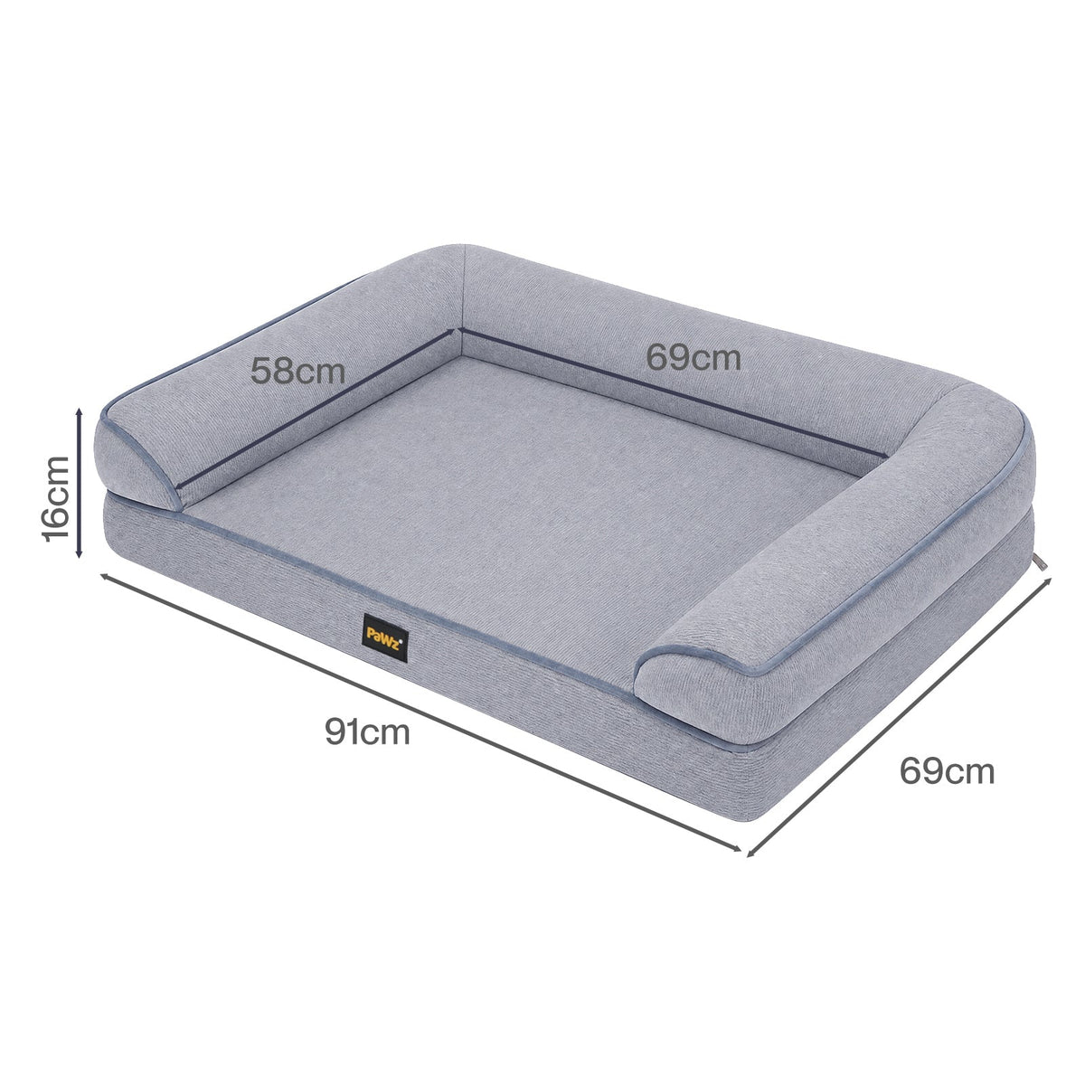 Cooling Orthopedic Dog Bed Waterproof Lining Washable Memory Foam Pet Bed