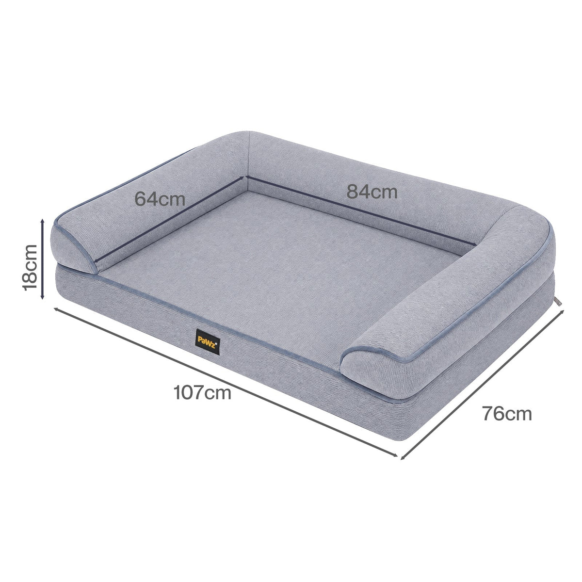 Cooling Orthopedic Dog Bed Waterproof Lining Washable Memory Foam Pet Bed