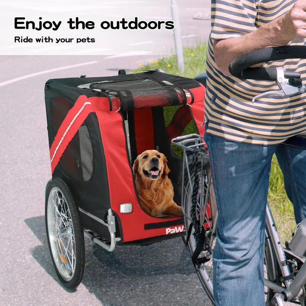 Pet Trailer Bike Foldable Pet Trailer Outdoor Cycling With Sunroof